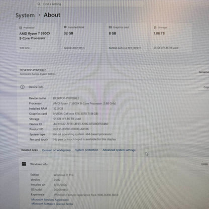 Alienware Aurora R10 Ryzen 7 5800X 3.80GHz 32GB RAM 2TB SSD GeForce RTX 3070 Ti