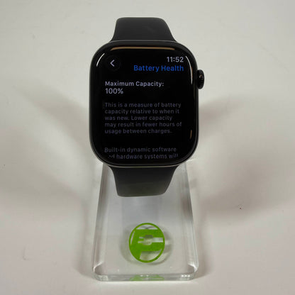 GPS Only Apple Watch Series 10 46MM Black Aluminum Black Sport Band