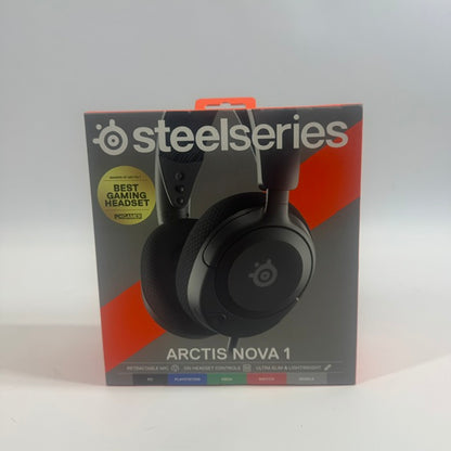 New SteelSeries Arctis Nova 1 Over Ear Gaming Headset Black 61606
