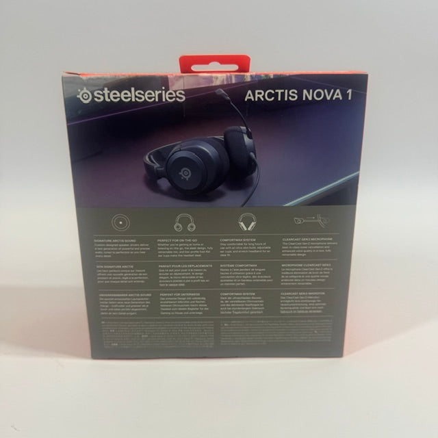 New SteelSeries Arctis Nova 1 Over Ear Gaming Headset Black 61606